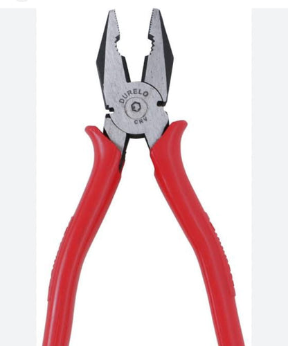 Adison stainless steel plier with shock absorbing rubber rised grip pack of 2 pliers heavy duty  and smooth working plier  multipurpose plier