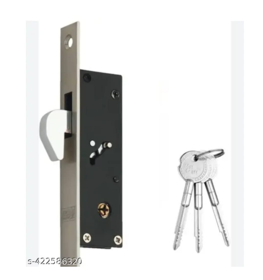 Adison sliding door lock stainless steel heavy duty  door lock with computerised key pack of 1 set with all accessories and screws