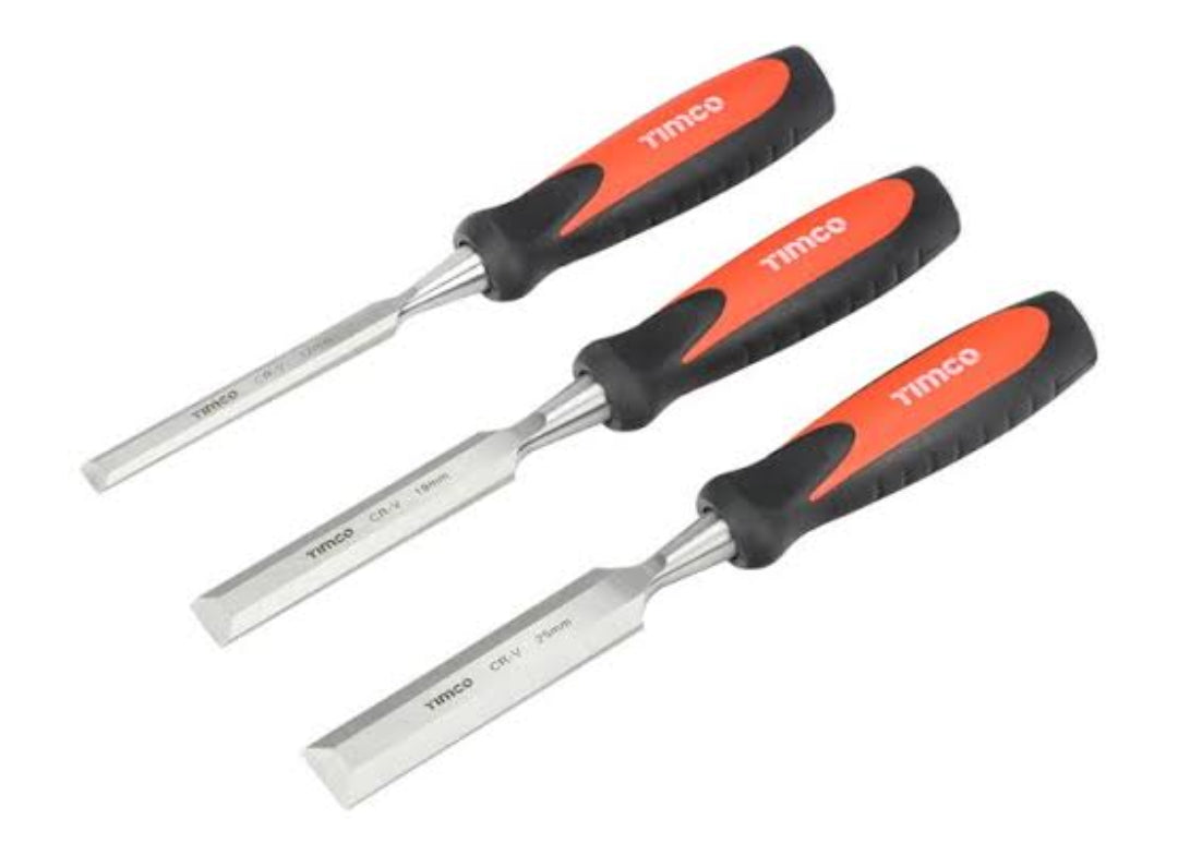 Adison stainless steel chisel 25mm blade  wood chisel chorsi pack of 2 pieces stainless steel with rubber dised shock absorbing grip pack of 2 pieces