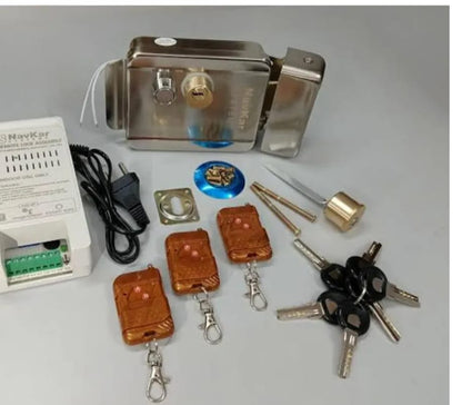 Adison rim lock super security lock with remote opening function electronic main door lock stainless steel comes with 2 year warranty