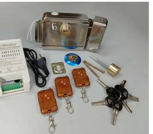 Adison rim lock super security lock with remote opening function electronic main door lock stainless steel comes with 2 year warranty