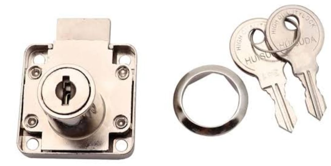 Adison drawer lock stainless steel heavy duty comes with 2 keys and accessories pack of 2 locks best drawer security lock