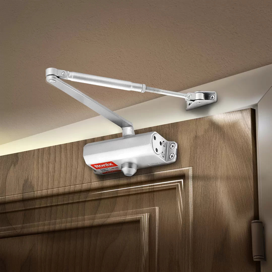Adison hydraulic door closer stainless steel with ISI mark pack of 1 set smooth working hydraulic Door closer for automatic door closing