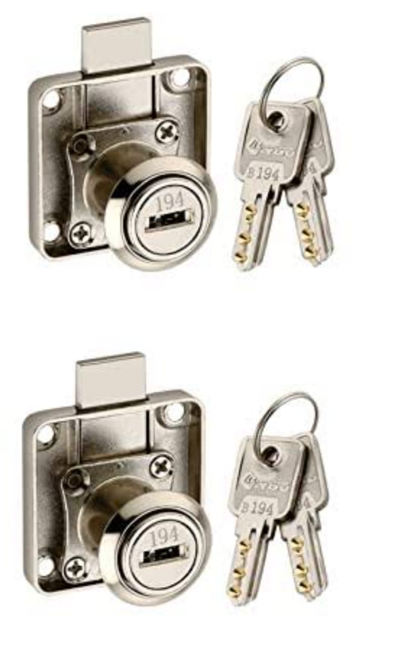 Adison drawer lock stainless steel heavy duty comes with 2 keys and accessories pack of 2 locks best drawer security lock