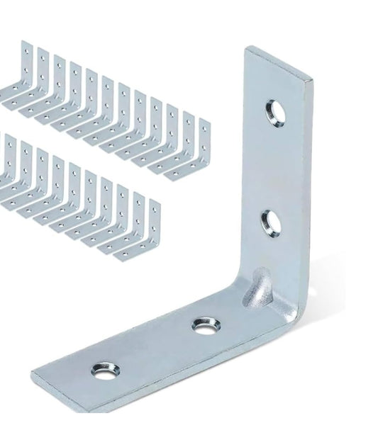 ADISON right angle shelf support brackets 4 cm pack of 25  pcs mild steel heavy duty with screws