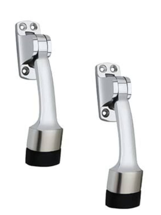Adison  Royal door stopper pack of 2 comes with screws and   aluminium heavy duty door stopper with best rubberised stopping grip pack of 2