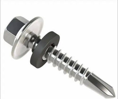 Adison stainless steel hex head screws pack of 50 pieces screw heavy duty screws with washer Steel washer
